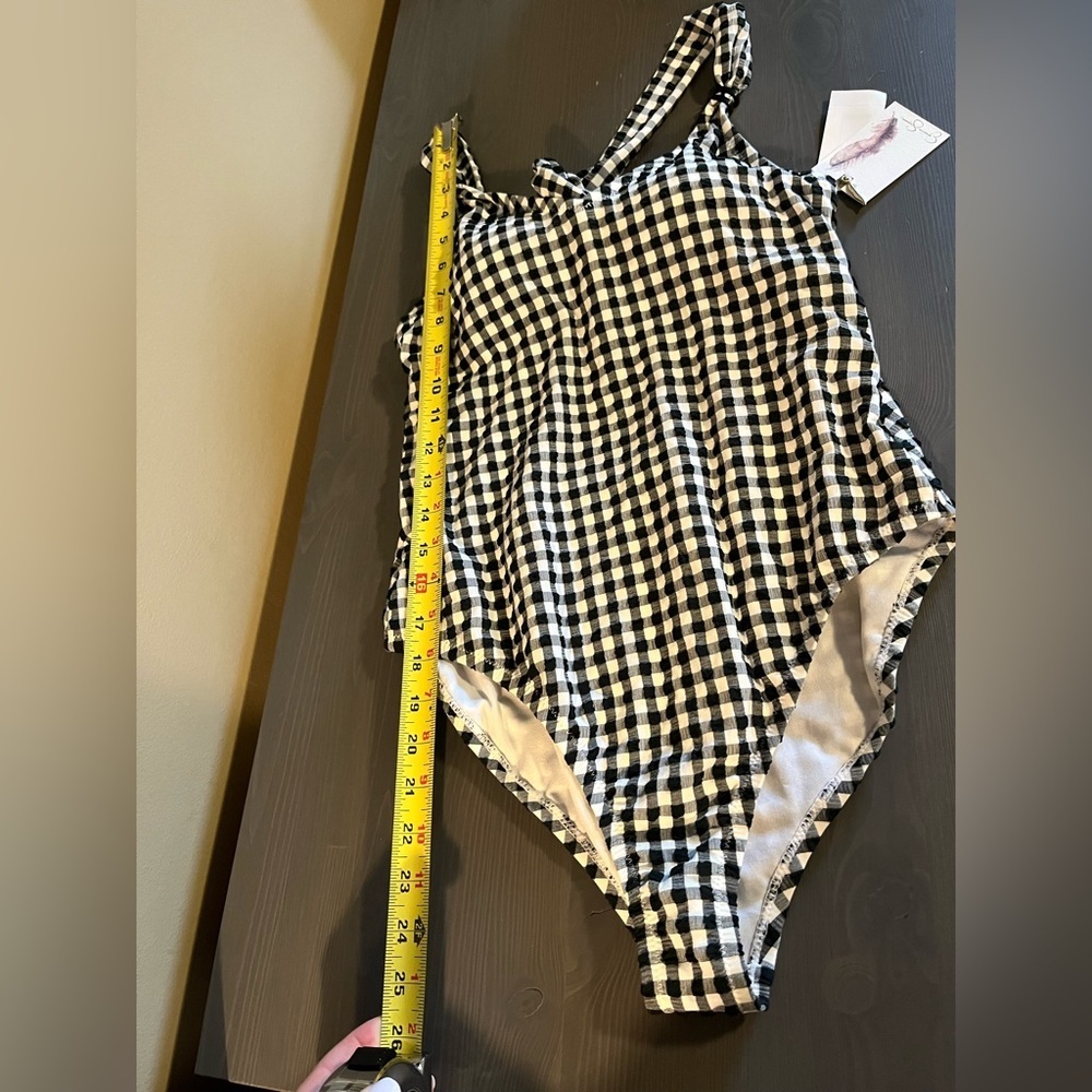 Jessica Simpson Countryside Checkered One Piece Swimsuit NEW - Picture 8 of 9